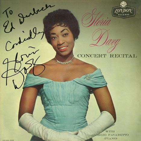 Autographed by Gloria Davy
