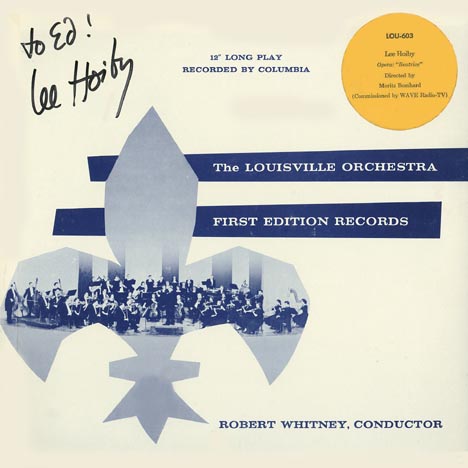 This the autograph page of Lee Hoiby.