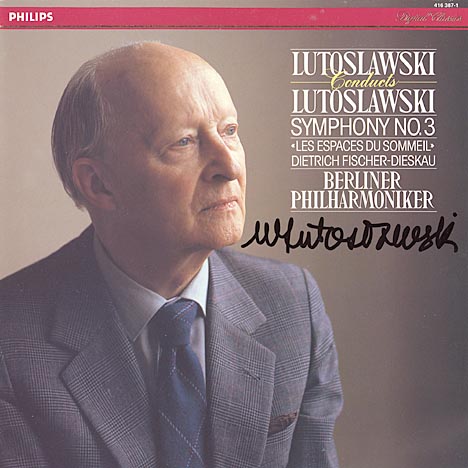 This the autograph page of Witold Lutoslawski.