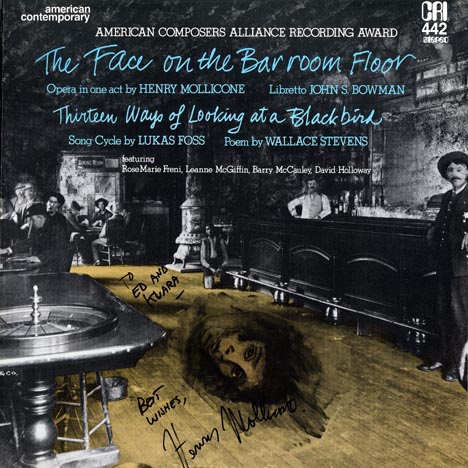 This the autograph page of Henry Mollicone.